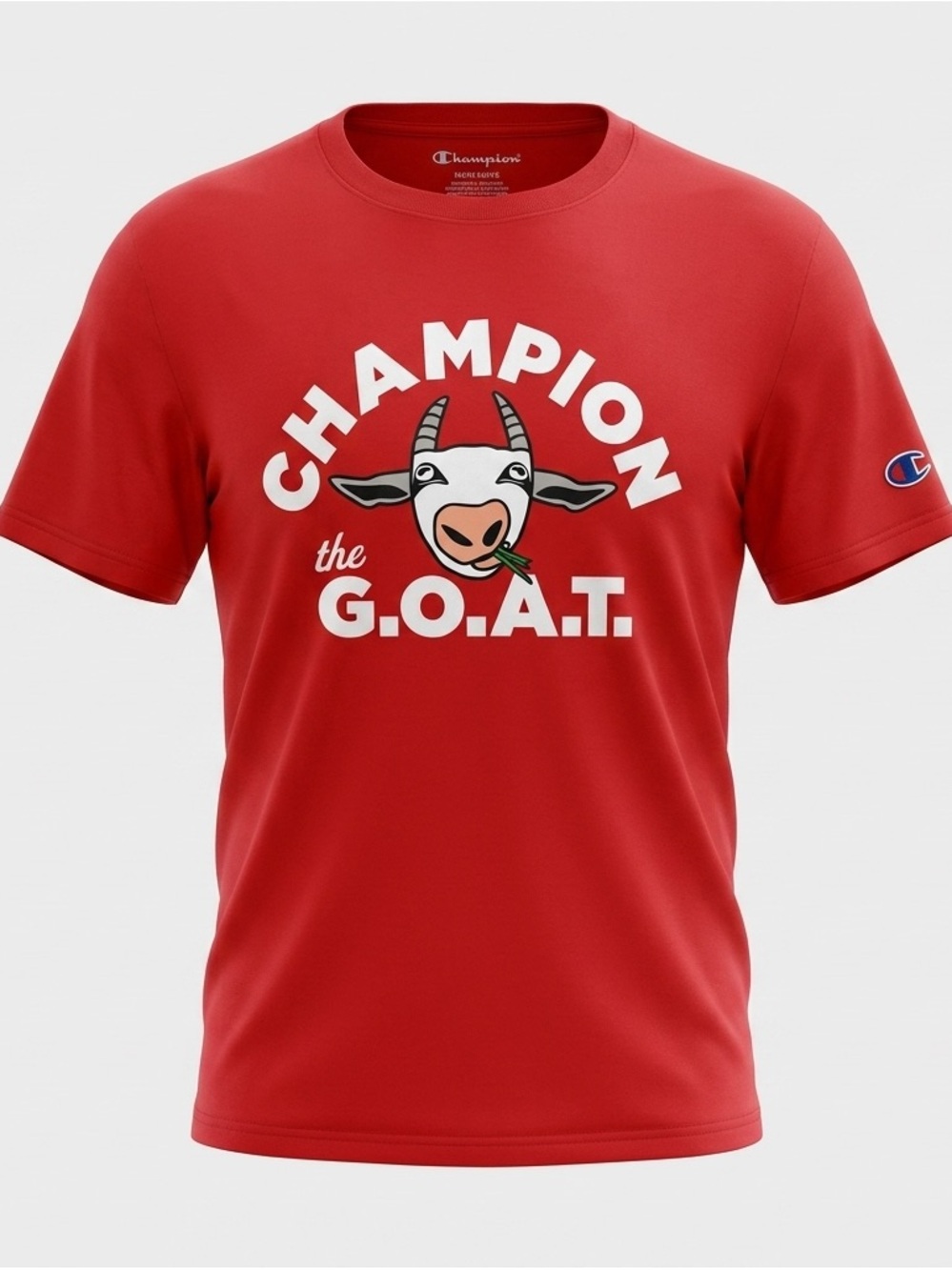 Champion Red G.O.A.T Graphic Tee